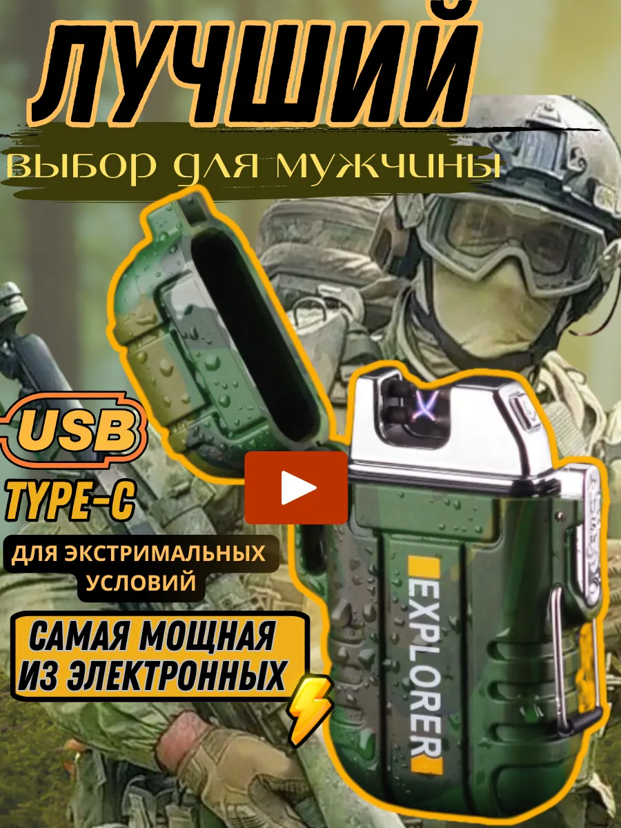 Зажигалка электронная USB...