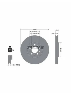 Диск тормозной / перед / Textar 283303345 купить за 5 895 ₽ в интернет-магазине Wildberries