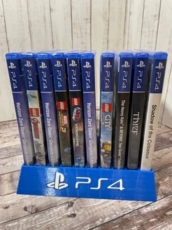 Подставка для дисков PS4 синяя