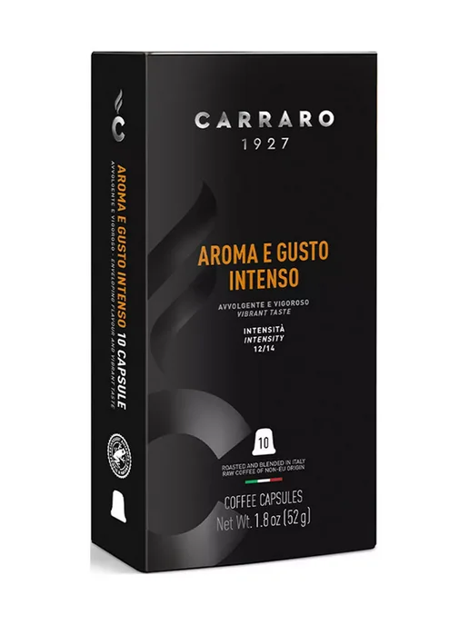 Carraro Кофе молотый в капсулах AROMA E GUSTO INTENSO 52 г, 52 г