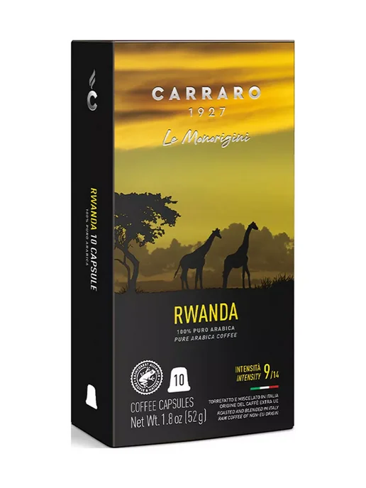 Carraro Кофе и чай RWANDA 52 г (система Nespresso), 52 г, фото 2