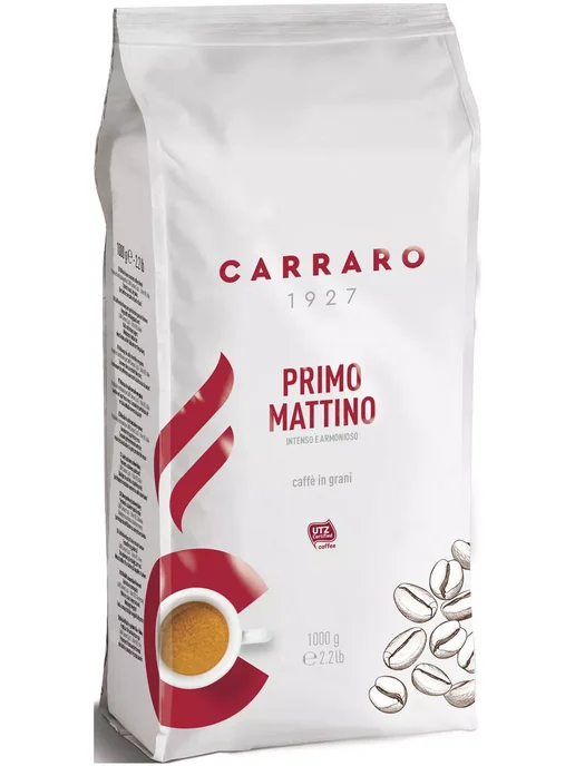 Carraro Кофе зерновой Primo Mattino 1кг, 1 кг, фото 2