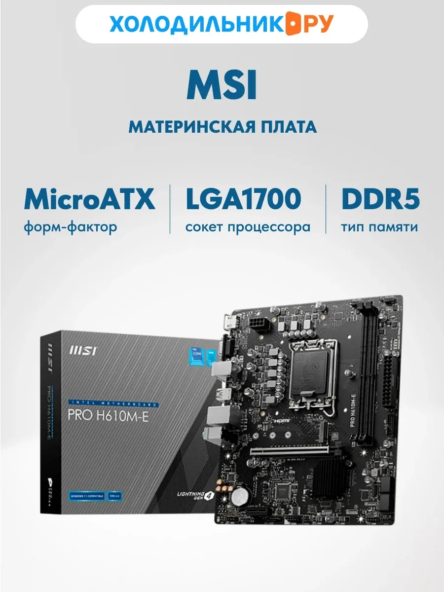 Материнская плата PRO H610M-E (LGA1700, mATX)