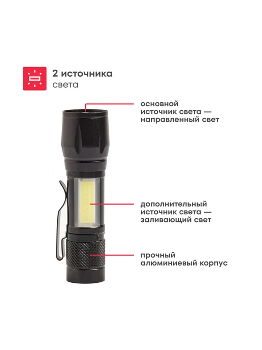 Boxbot Фонарь аккумуляторный Type-C с кейсом FLSH_002, вариант, фото 2