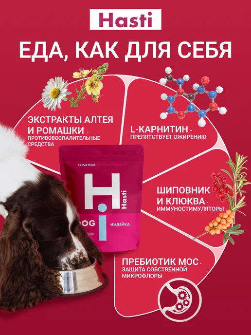 Сухой корм Hasti для собак, крупные, средние, 0,81 кг, фото 3