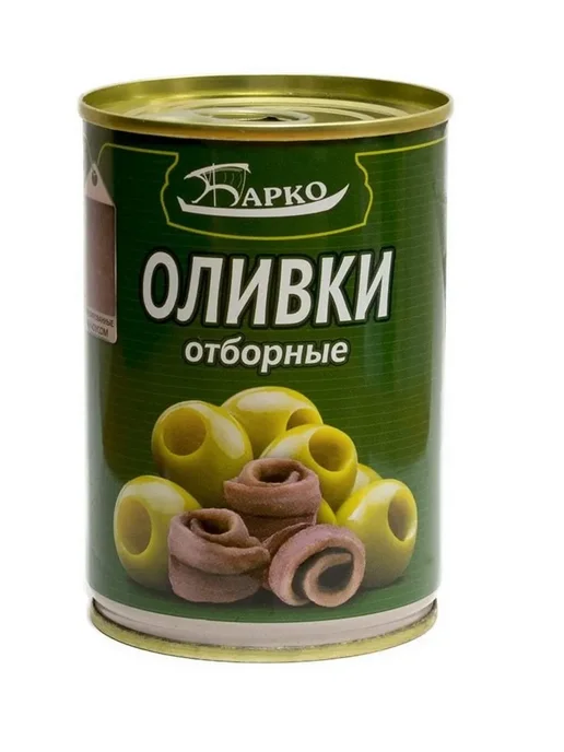 Барко Оливки фаршированные с анчоусом 280гр (Набор из 6шт), 280 г, 6 шт, фото 2