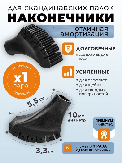 Finland Brand Наконечники 2 шт для скандинавских палок усиленные PRO, 2 шт