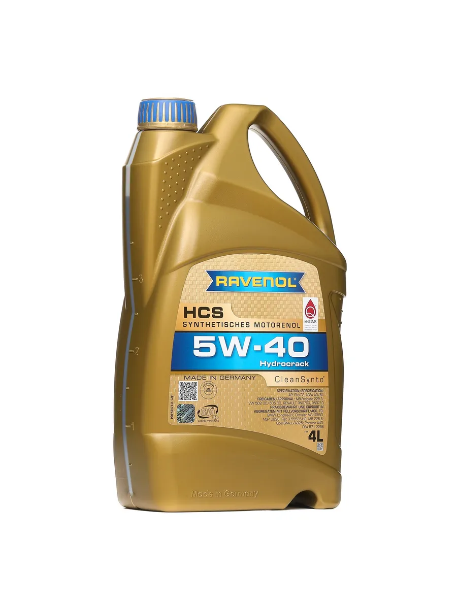Масло ДВС RAVENOL 5W40 HCS SN/CF A3/B4 229.3/502.00/505.00/ 1л