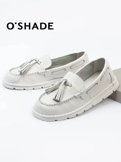 O`SHADE Мокасины женские, белый, фото 2