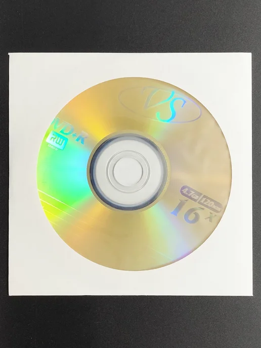 VS Диск DVD+R в конверте 4.7GB 16x, 15 штук, 4,7 ГБ, фото 4